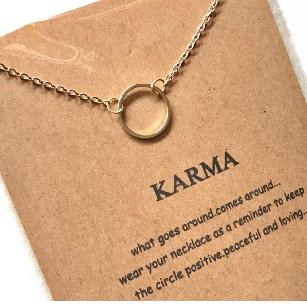 ❤️ Gold Karma Necklace with Karma card!